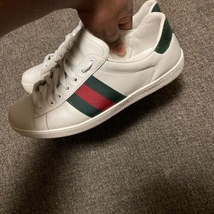 Gucci - Men’s Ace White Leather Sneakers